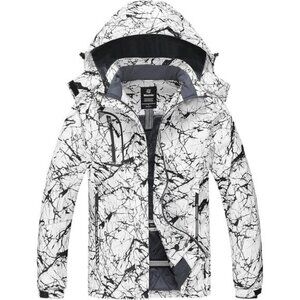 Mountain Waterproof Ski Jacket Windproof Rain Jacket Winter Warm Hooded Coat